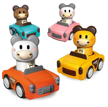 Mini Inertial Press & Go Animal Vintage Car - 1Pc